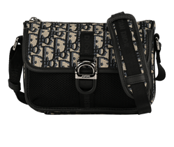 Oblique Mini Saddle Messenger Bag,Canvas, Blue, 27BO0273, DB, 3*